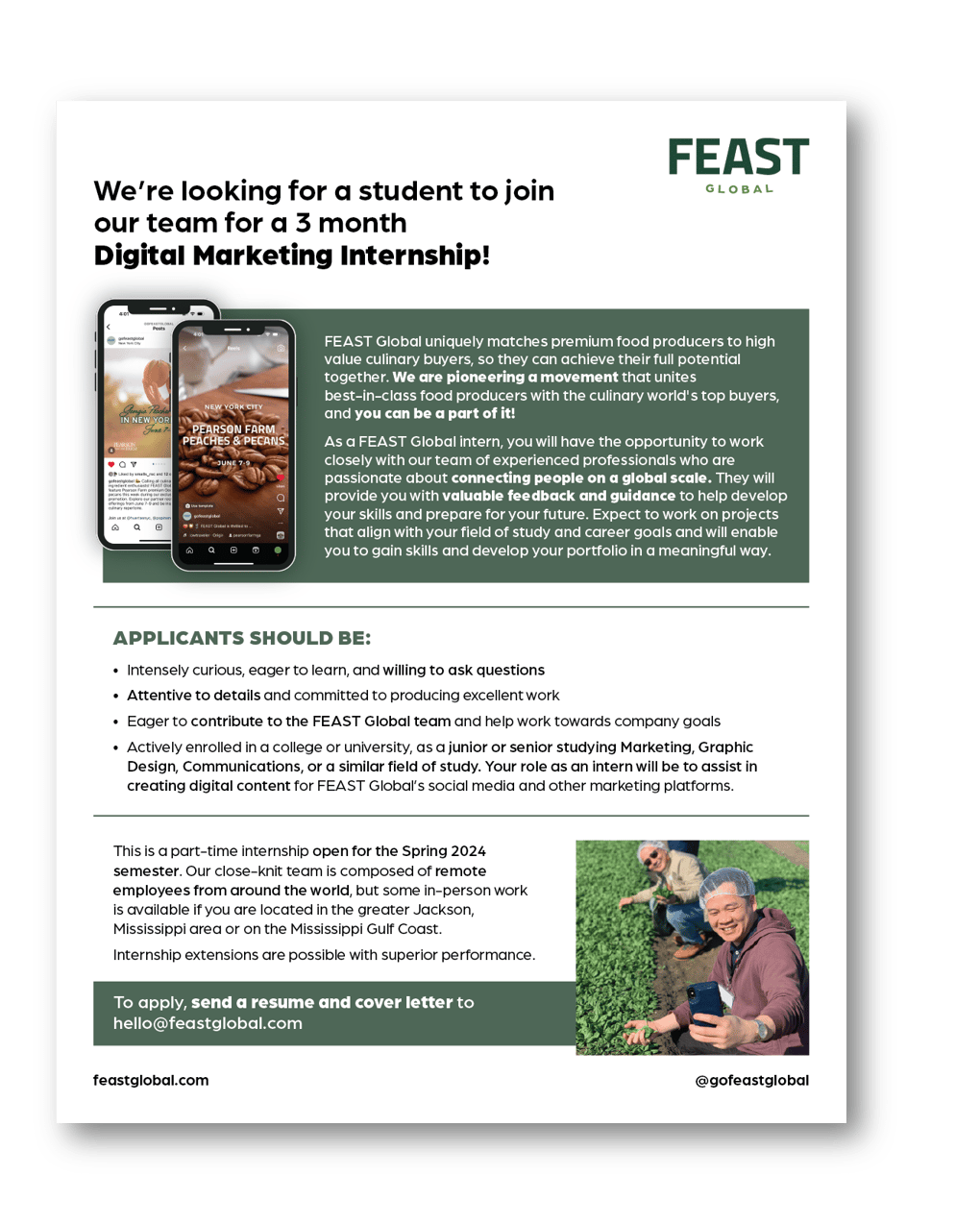 Internships Available for the 2023-24 School Year